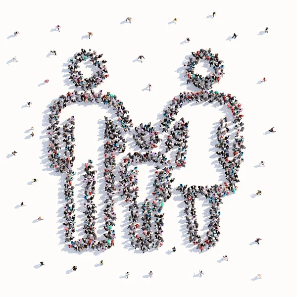 Many people form a family — Stock Photo, Image