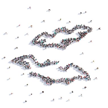 Bir sürü insan formu bir yarasa, tatil Cadılar Bayramı