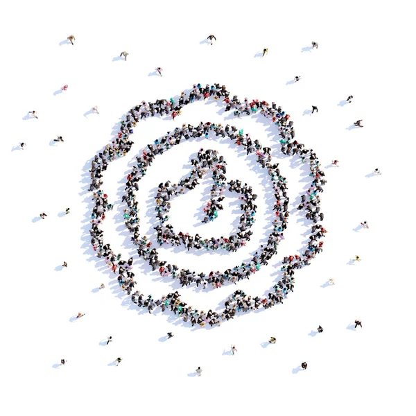 A lot of people form award, icon . 3d rendering. — Stock Photo, Image