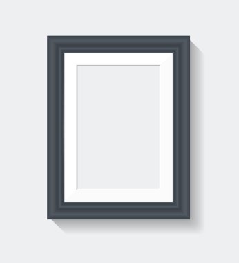 Boş çerçeve beyaz arkaplanda izole edildi. Vektör illüstrasyonu.