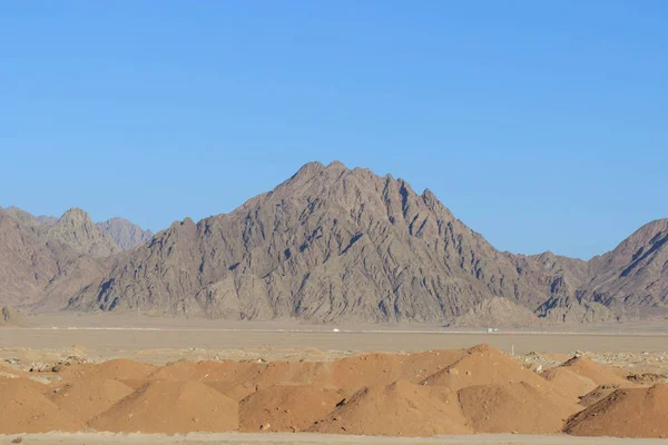 Egitto Sinai Monte Mosè Strada Cui Pellegrini Salgono Sul Monte — Foto Stock