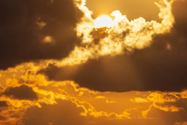 Pôr Sol Sobre Mar Céu Natureza — Fotografia de Stock