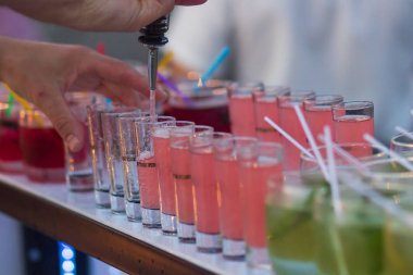 kokteyller ve alkolsüz içecekler. Bar