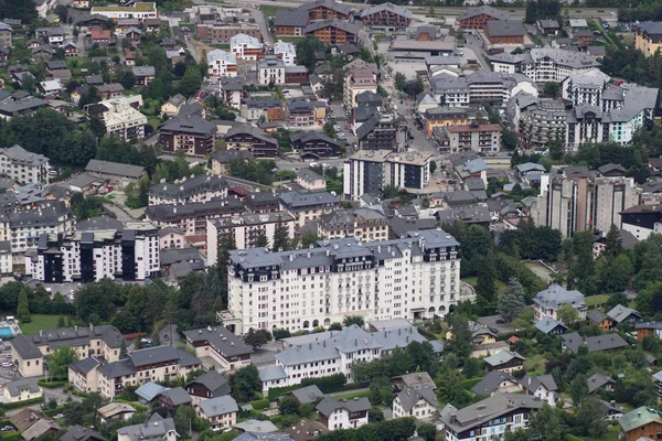 Chamonix Köyü Üstten Görünüm Fransa — Stok fotoğraf