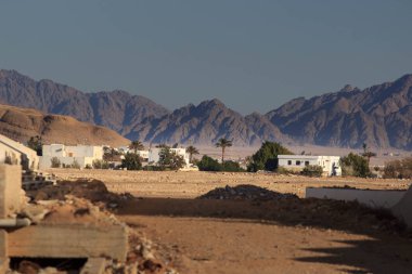 Tipik Beduin köy Mısır'da bina