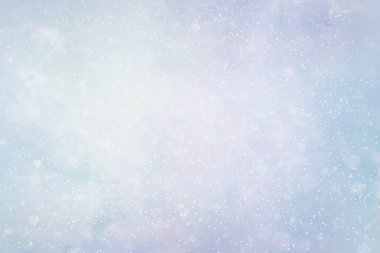 Soyut Mavi bokeh arka plan defocused. Kış kar ile.