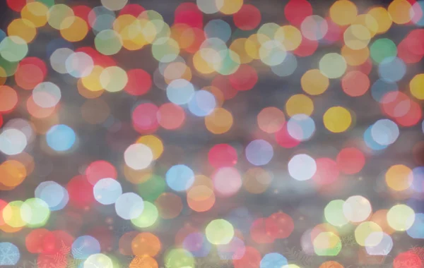 Farbenfroher Hintergrund Mit Weihnachtsbeleuchtung Boken — Stockfoto