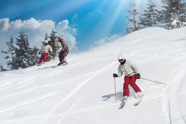 Gente Snowboard Winter Sport Concepto Amistad —  Fotos de Stock