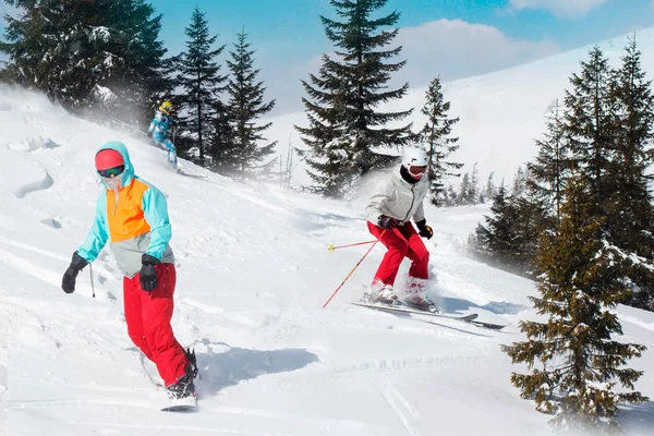 Gente Snowboard Winter Sport Concepto Amistad —  Fotos de Stock