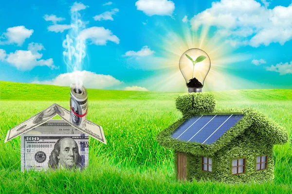 Ušetřete Peníze Energetickou Účinností Doma — Stock fotografie