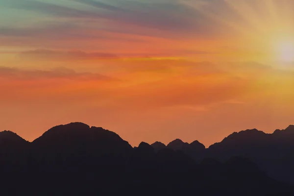 Zonsondergang Berg — Stockfoto