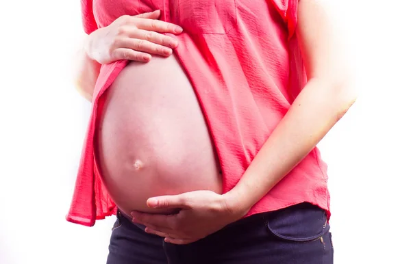 Close Pregnant Belly — Stock Photo, Image