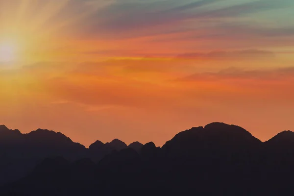 Zonsondergang Berg — Stockfoto