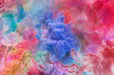 Hareket rengi suya düşer, mürekkep içeri girer, renkli mürekkep soyutlanır..