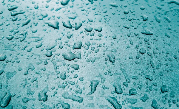 Niebieska woda krople tekstury tła — Zdjęcie stockowe