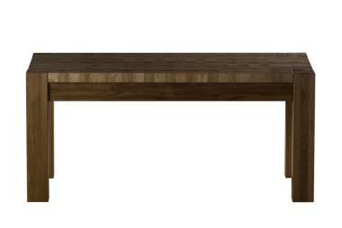 Tahta masa beyaz arkaplanda izole edildi