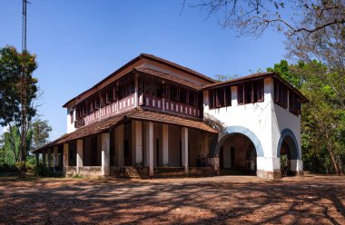 Nilambur Kerala Hindistan 'da eski bir bunglow