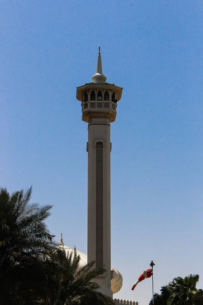 Minarato Masjid Dubai Design Islâmico Crescente Minarete — Fotografia de Stock