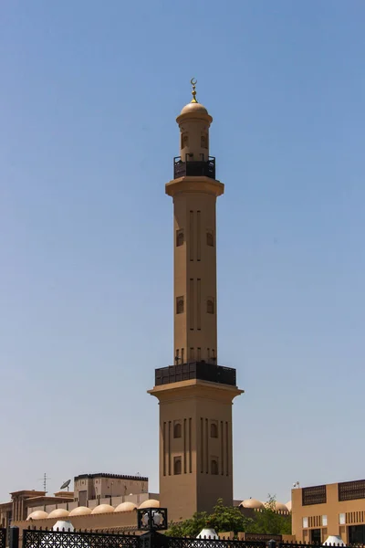 Minarato Masjid Dubai Design Islâmico Crescente Minarete — Fotografia de Stock
