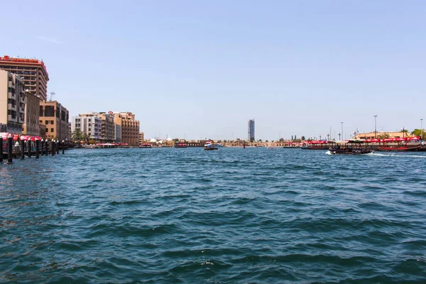 Traditionelles Wassertaxi Auf Dem Creek Dubai — Stockfoto