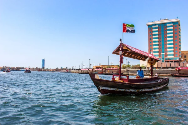 Dubai Creek Abra Abras Dubai Birleşik Arap Emirlikleri Ndeki Dubai — Stok fotoğraf