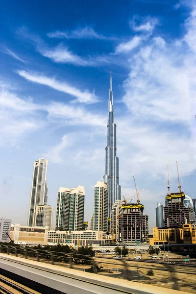 Dubai Metro Cidade Dubai Centro Cidade — Fotografia de Stock