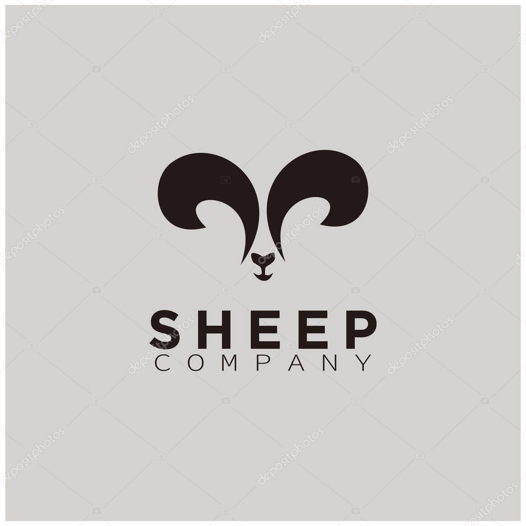 Silhouette Black sheep for logo design