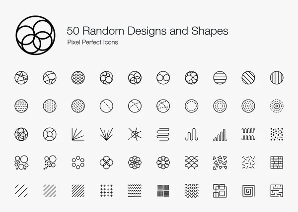 Dessins Formes Aléatoires Pixel Perfect Icons Style Ligne Ensemble Icônes Illustration De Stock