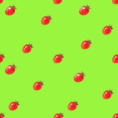 Şablon. Kusursuz desen, böğürtlen, yabanmersini. Suluboya deseni.