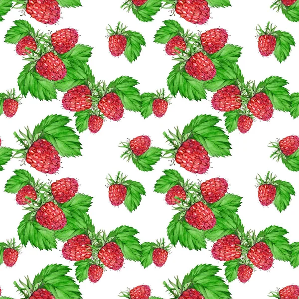 パターン シームレスなパターン ベリー 野生の果実 水彩パターン — ストック写真