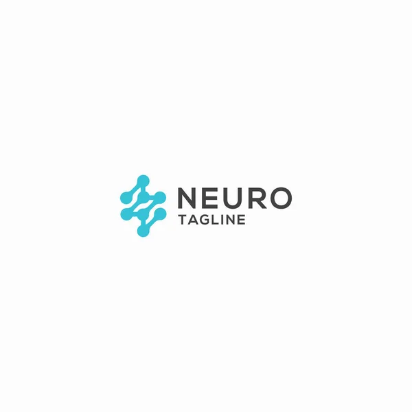 Nöron Logo Simgesi Tasarım Şablonu. Beyin, Bağlantı, Veri, Modern Vektör İllüstrasyonu