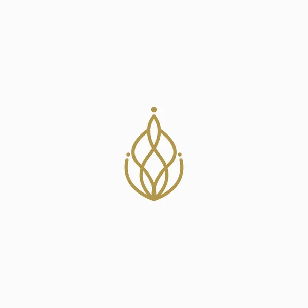 Soyut Logo Simgesi Tasarım Şablon Vektör İllüstrasyonu. Zarif, çiçek, mücevher, lüks, güzellik ve butik