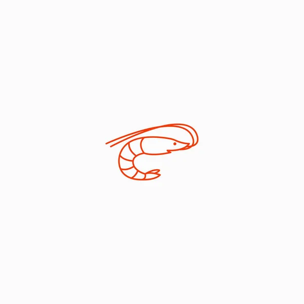 Shrimp Logo Icon Design Template Vector Illustrator — 스톡 벡터