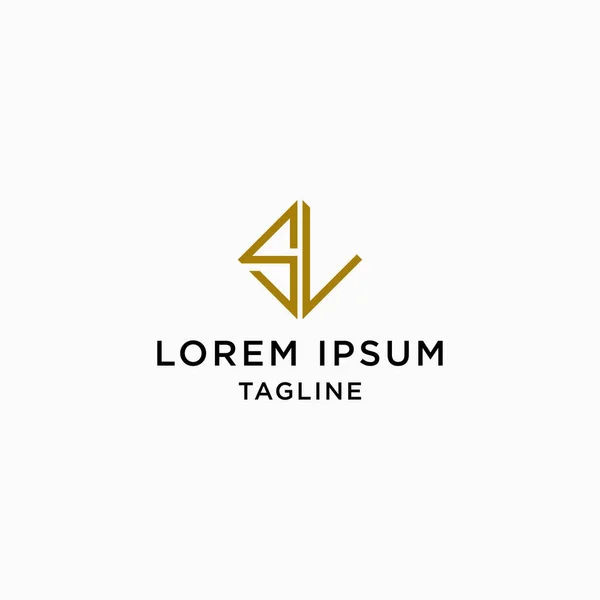 Zarif harf SL Logo Simgesi Tasarım Şablonu. Zarif, lüks, altın, Modern Vektör İllüstrasyonu