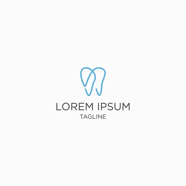Diş Dişi Logosu Simgesi Tasarım Şablonu. Basit, Modern, Minimalist - Vektör