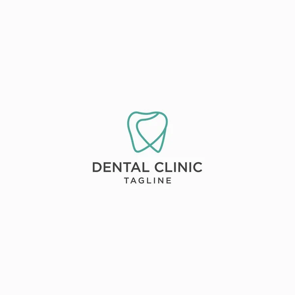 Diş Dişi Logosu Simgesi Tasarım Şablonu. Basit, Modern, Minimalist - Vektör