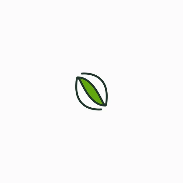 Letra Naturaleza Logo Icono Plantilla Diseño Hoja Verde Iniciales Vector — Vector de stock