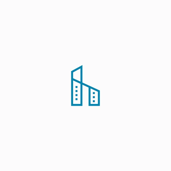Buchstabe Gebäude Logo Icon Design Vorlage Vektor Illustration — Stockvektor