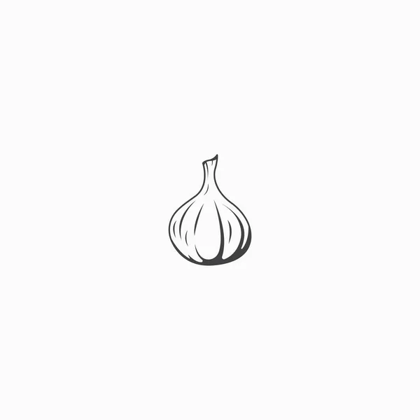 Garlic Logo Icon Design Template Vector Illustration — Stock Vector