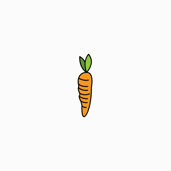 Carrot Logo Icon Design Template Vector — Stock Vector