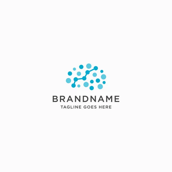 Brain Neuron Logo Icon Design Template Cervello Connetti Dati Illustrazione — Vettoriale Stock