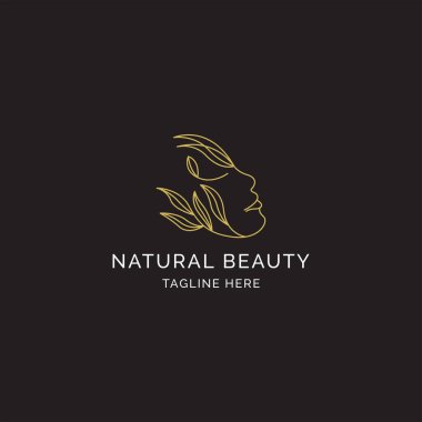 Face with leaf Natural Beauty women Logo Design Template vector Face with leaf Natural Beauty women Logo Design Template vector