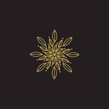 Soyut doğa Bloom Logo Tasarım Simgesi Şablonu. Çiçek, bahçe, güzellik, modern, lüks, doğa, kaplıca.