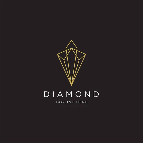 Elmas Logosu Tasarım Şablonu. Modern, lüks, minimalist..