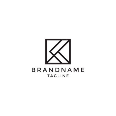 Harf K Soyut Logo Simgesi Tasarım Şablonu Vektör İllüstrasyonu