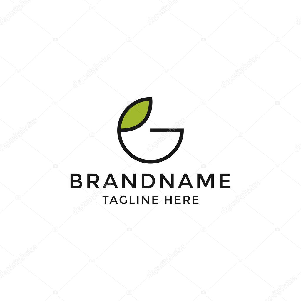 Letter G Leaf Logo Icon Design Template. Green, Nature, Eco, Vector Illustration
