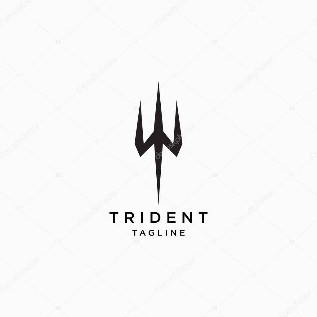 Trident Logo Icon Design Template Vector Illustration