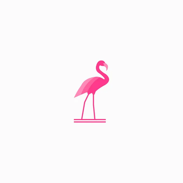 Flamingo Logo Icono Plantilla Diseño Vector Ilustración — Vector de stock