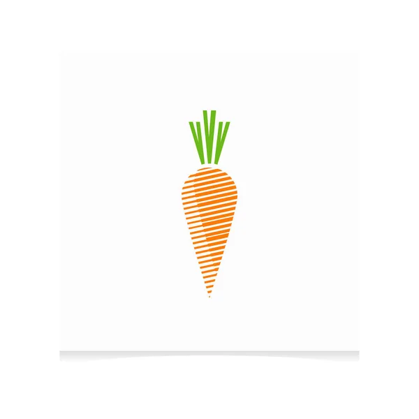 Вектор Шаблонов Логотипа Морковки — стоковый вектор