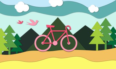 Doğa arkaplan kesme vektörü ile döngü